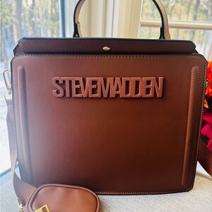 Steve Madden Brown Bevelyn Bag Purse Crossbody
